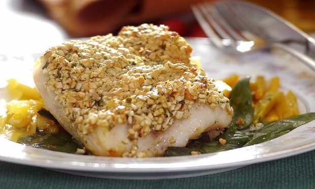 featured image thumbnail for post Peixe com crosta de mix de oleaginosas 